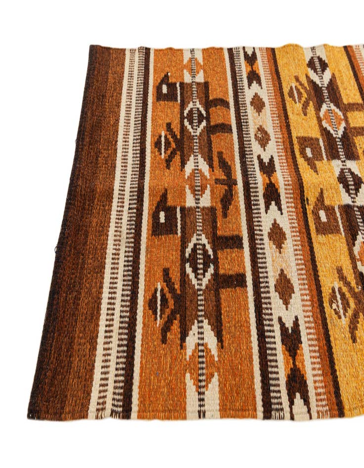 Detail image of 1' 11 x 3' 10  Hand Woven Kilim Wool Runner Rug