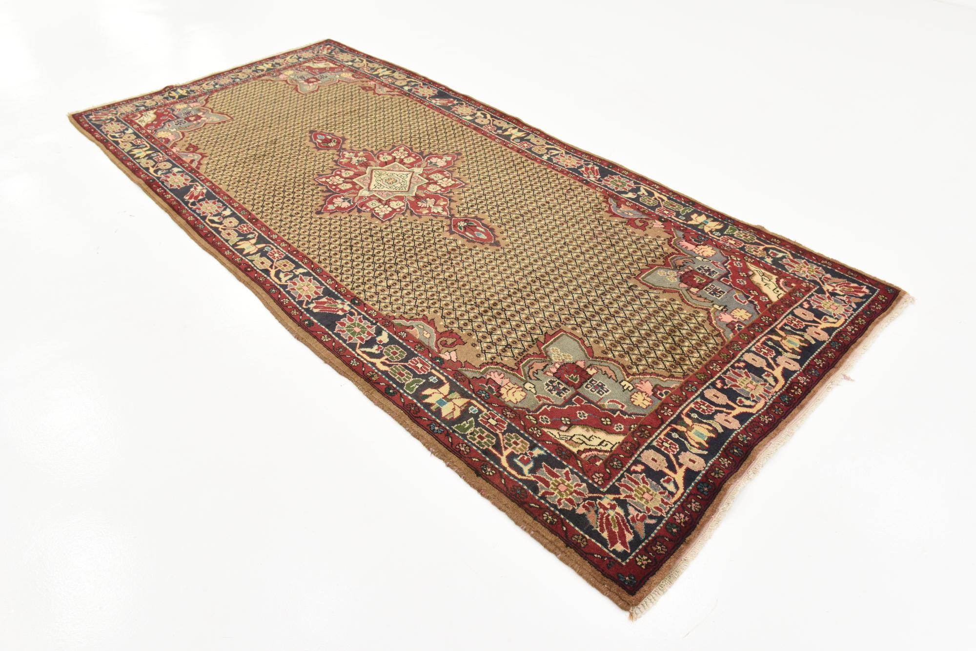 5' x 11' Hand Knotted Koliaei Persian Wool Runner Rug
