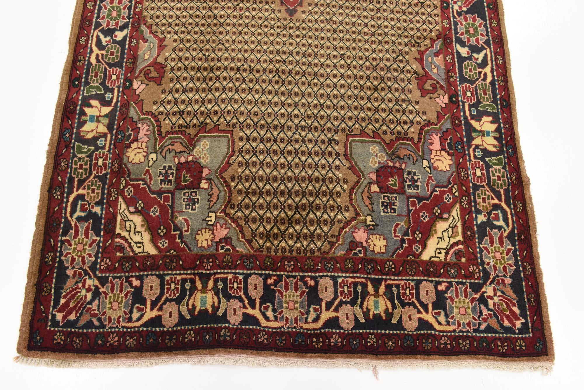 5' x 11' Hand Knotted Koliaei Persian Wool Runner Rug