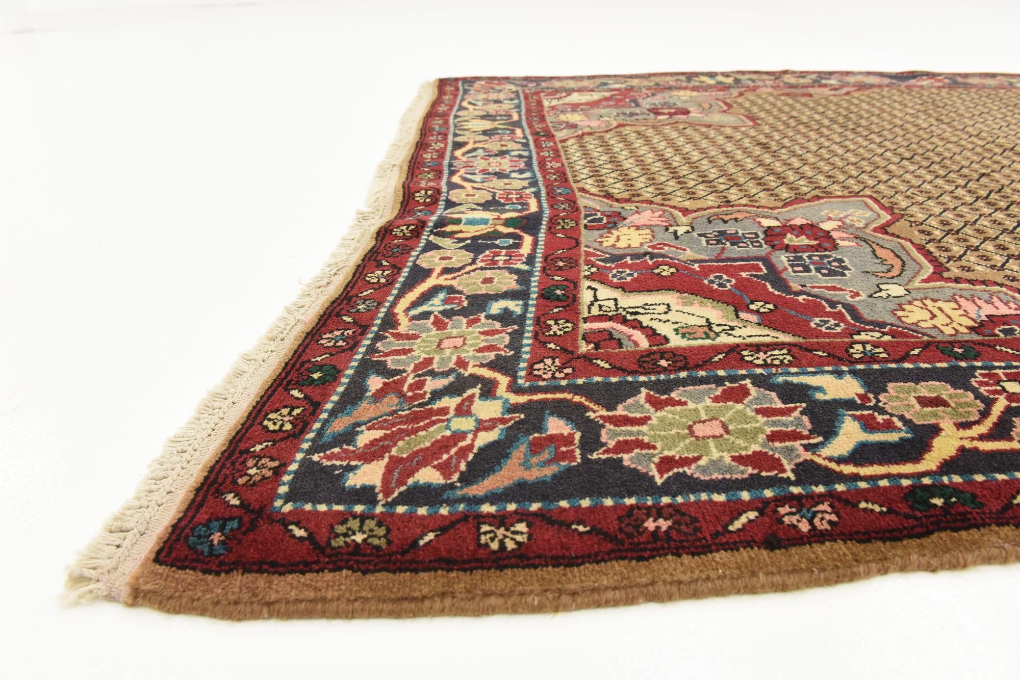 5' x 11' Hand Knotted Koliaei Persian Wool Runner Rug