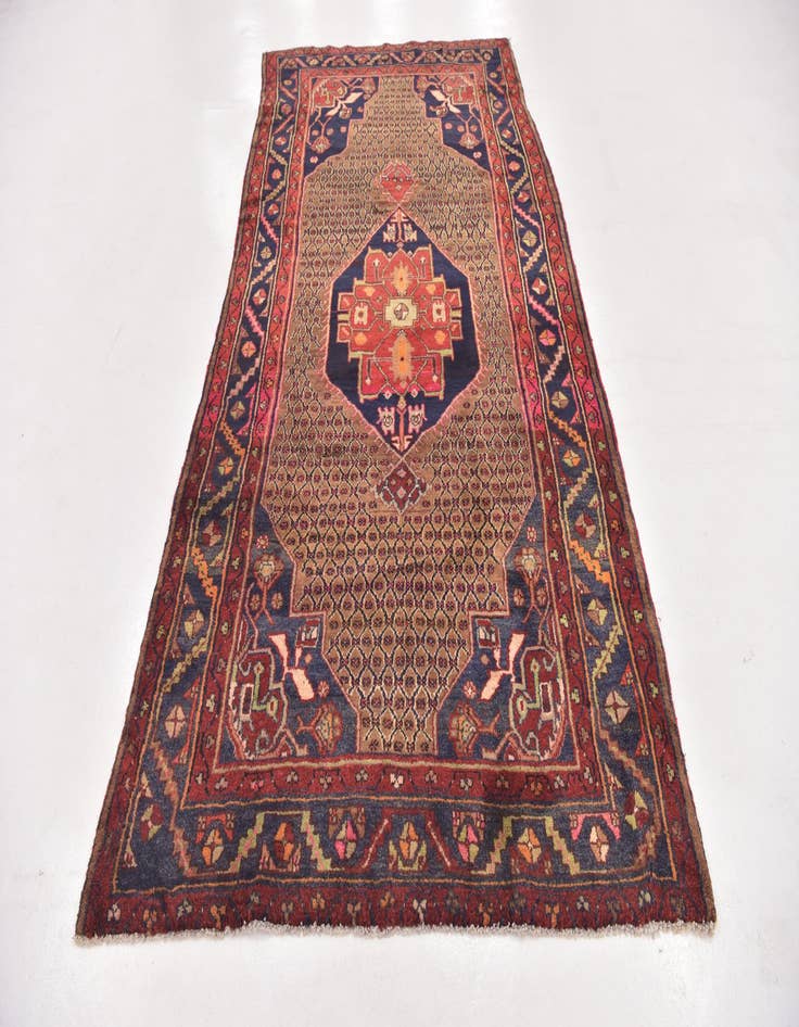 Detail image of 5' x 9' 10  Hand Knotted Koliaei Persian Wool Runner Rug