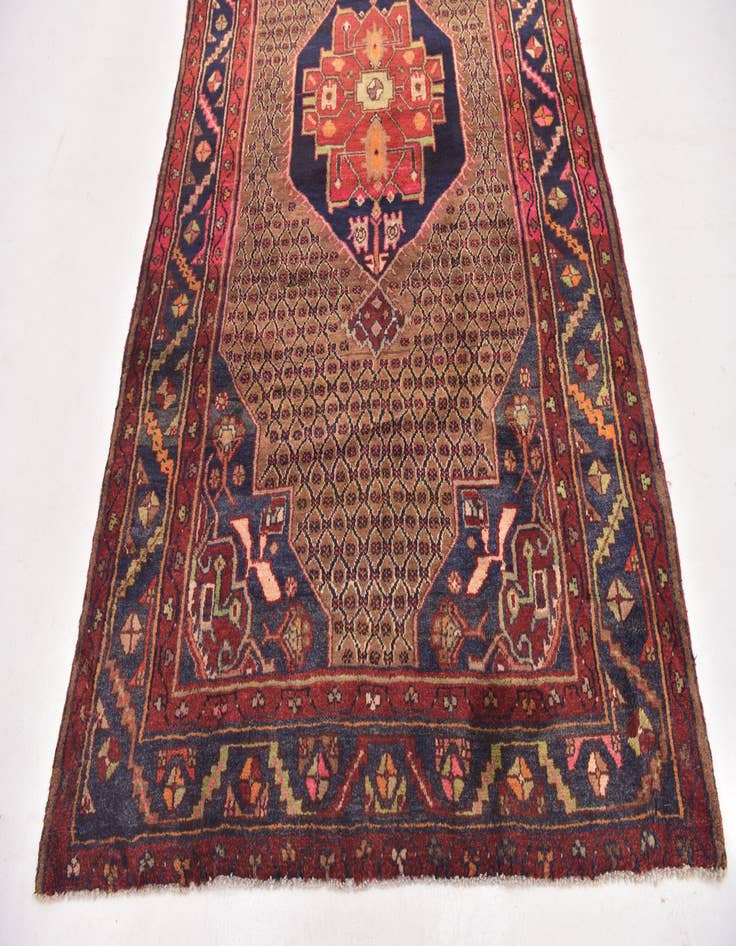 Detail image of 5' x 9' 10  Hand Knotted Koliaei Persian Wool Runner Rug