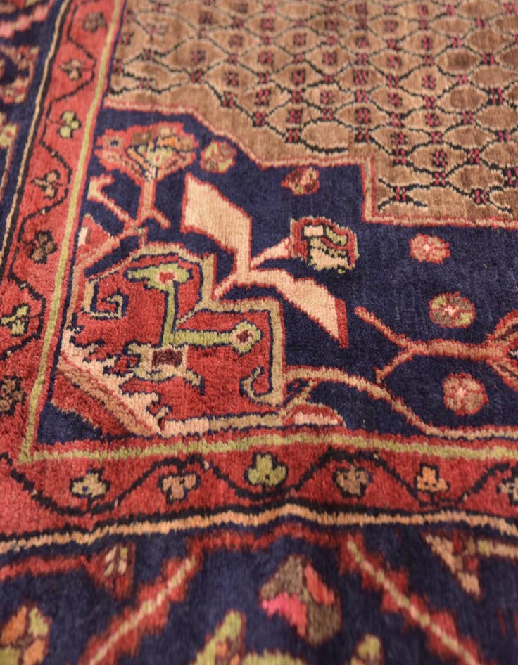 Detail image of 5' x 9' 10  Hand Knotted Koliaei Persian Wool Runner Rug