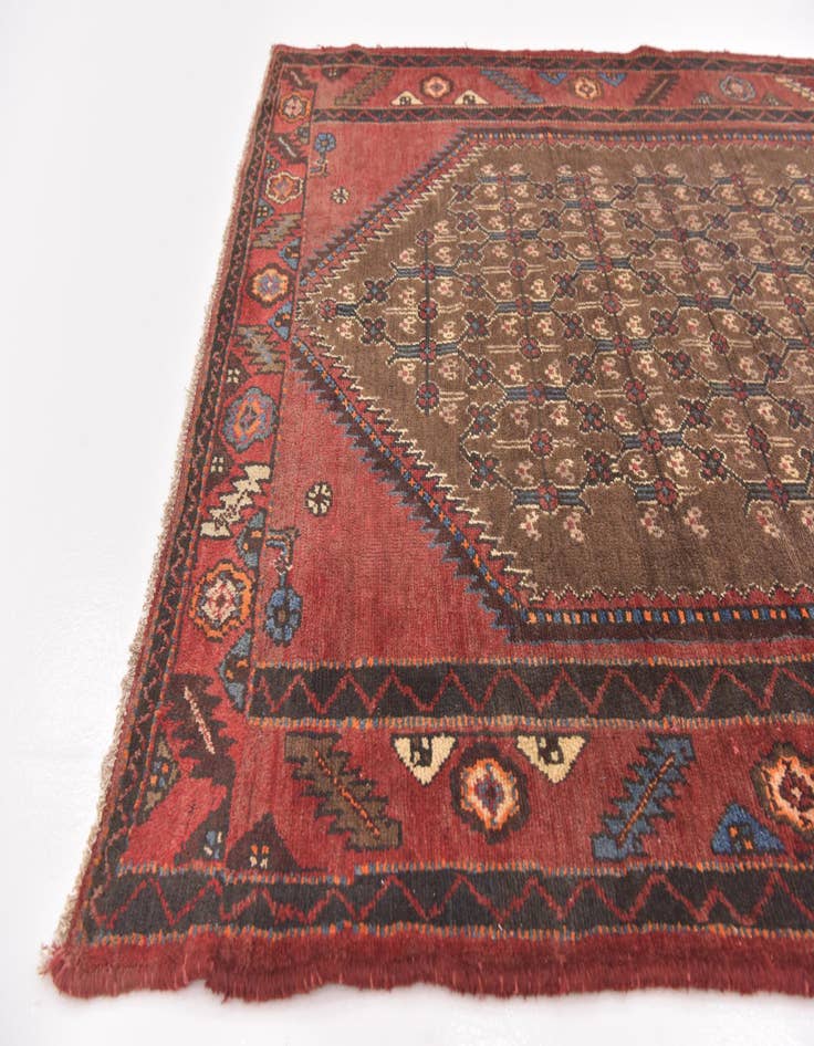 Detail image of 5' x 10' 4  Hand Knotted Koliaei Persian Wool Runner Rug