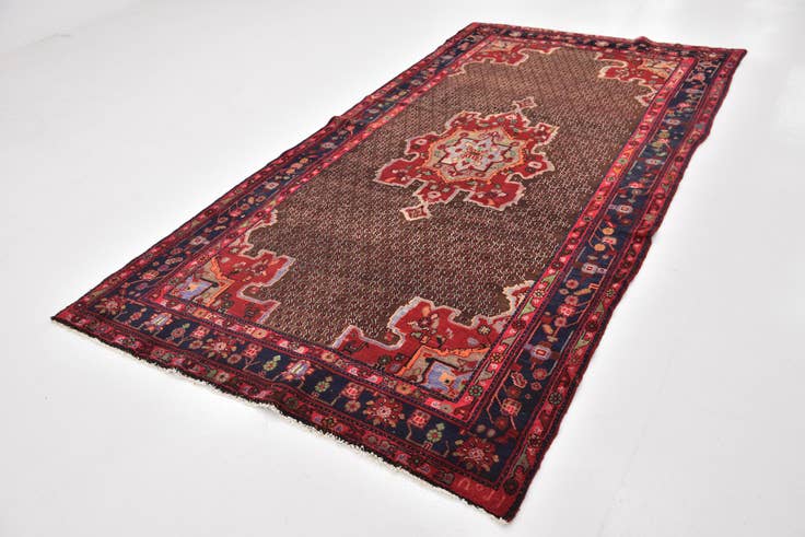 Detail image of 5' 4 x 10' 6 Hand Knotted Koliaei Persian Wool Runner Rug