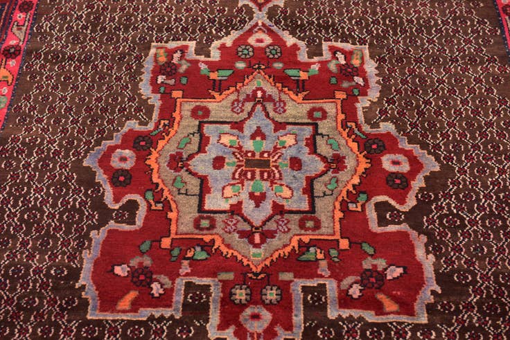 Detail image of 5' 4 x 10' 6 Hand Knotted Koliaei Persian Wool Runner Rug