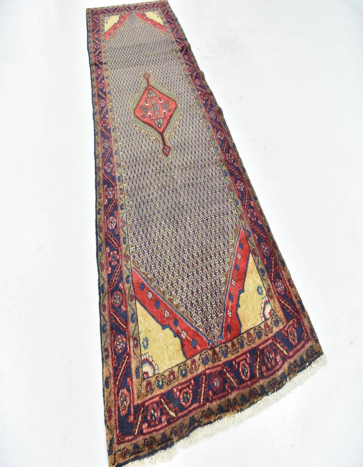 Detail image of 3' 5 x 9' 8  Hand Knotted Koliaei Persian Wool Runner Rug