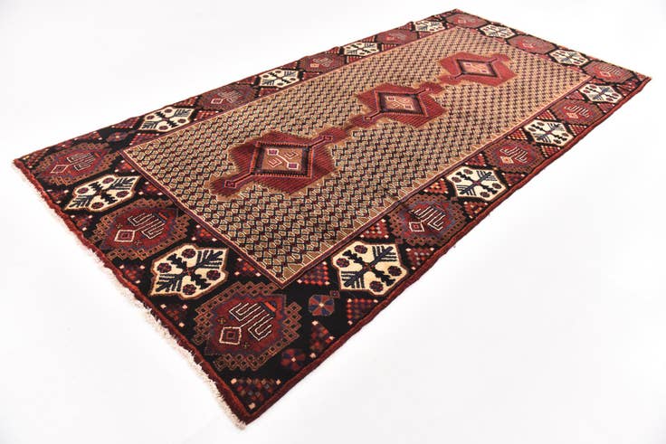 Detail image of 5' x 10' 3 Hand Knotted Koliaei Persian Wool Runner Rug
