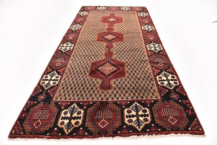 Detail image of 5' x 10' 3 Hand Knotted Koliaei Persian Wool Runner Rug