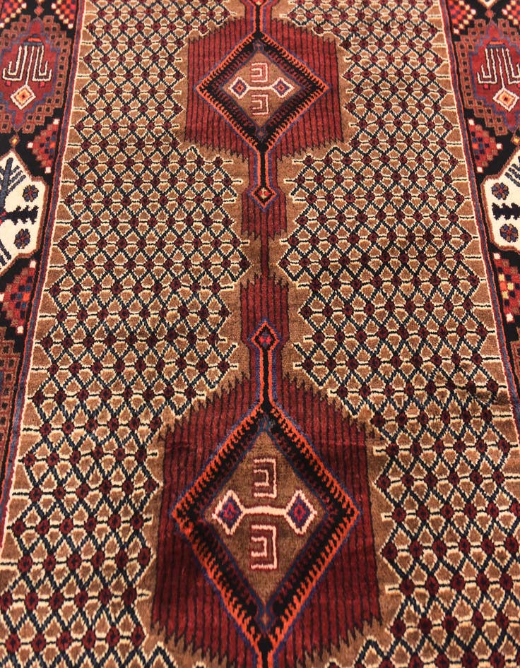 Detail image of 5' x 10' 3 Hand Knotted Koliaei Persian Wool Runner Rug