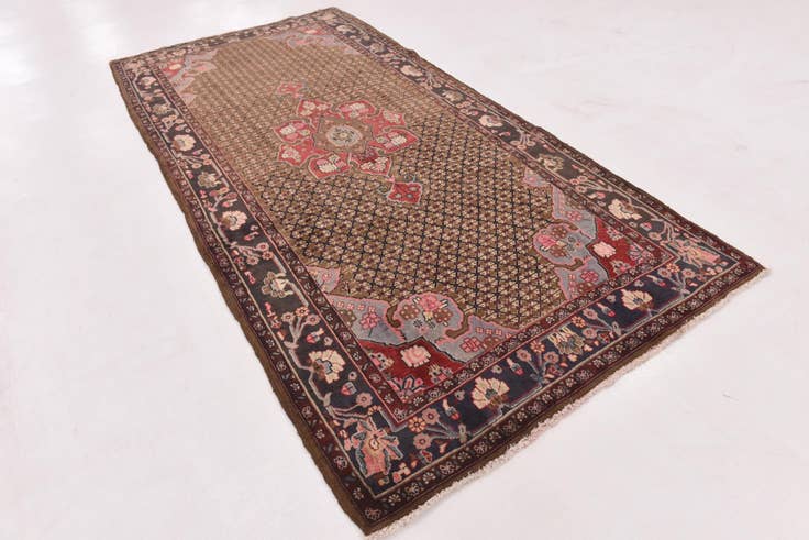 Detail image of 5' x 10' 3 Hand Knotted Koliaei Persian Wool Runner Rug