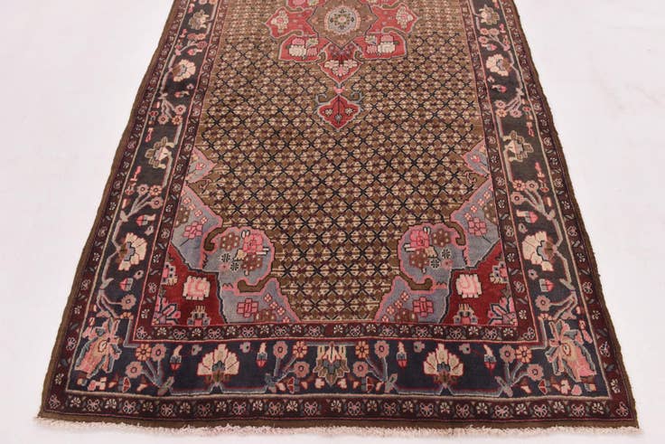 Detail image of 5' x 10' 3 Hand Knotted Koliaei Persian Wool Runner Rug