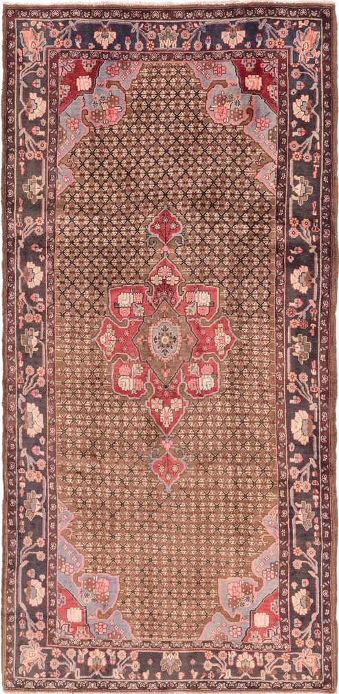 5' x 10' 3 Hand Knotted Koliaei Persian Wool Runner Rug