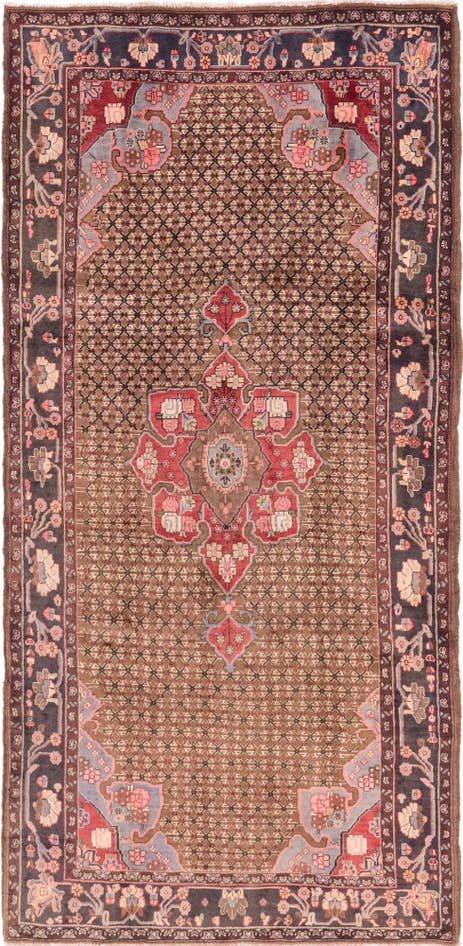 Detail image of 5' x 10' 3 Hand Knotted Koliaei Persian Wool Runner Rug