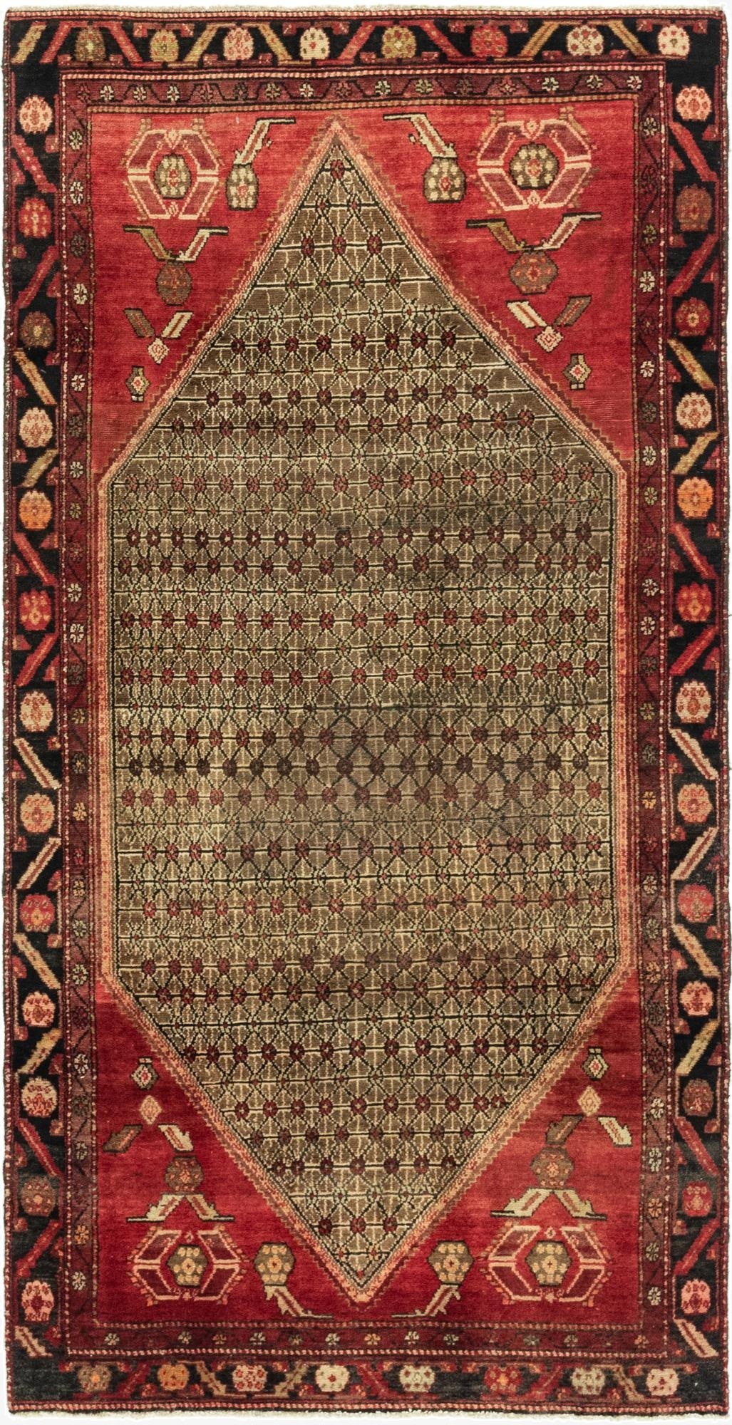 4' 5 x 8' 10  Hand Knotted Koliaei Persian Wool Runner Rug