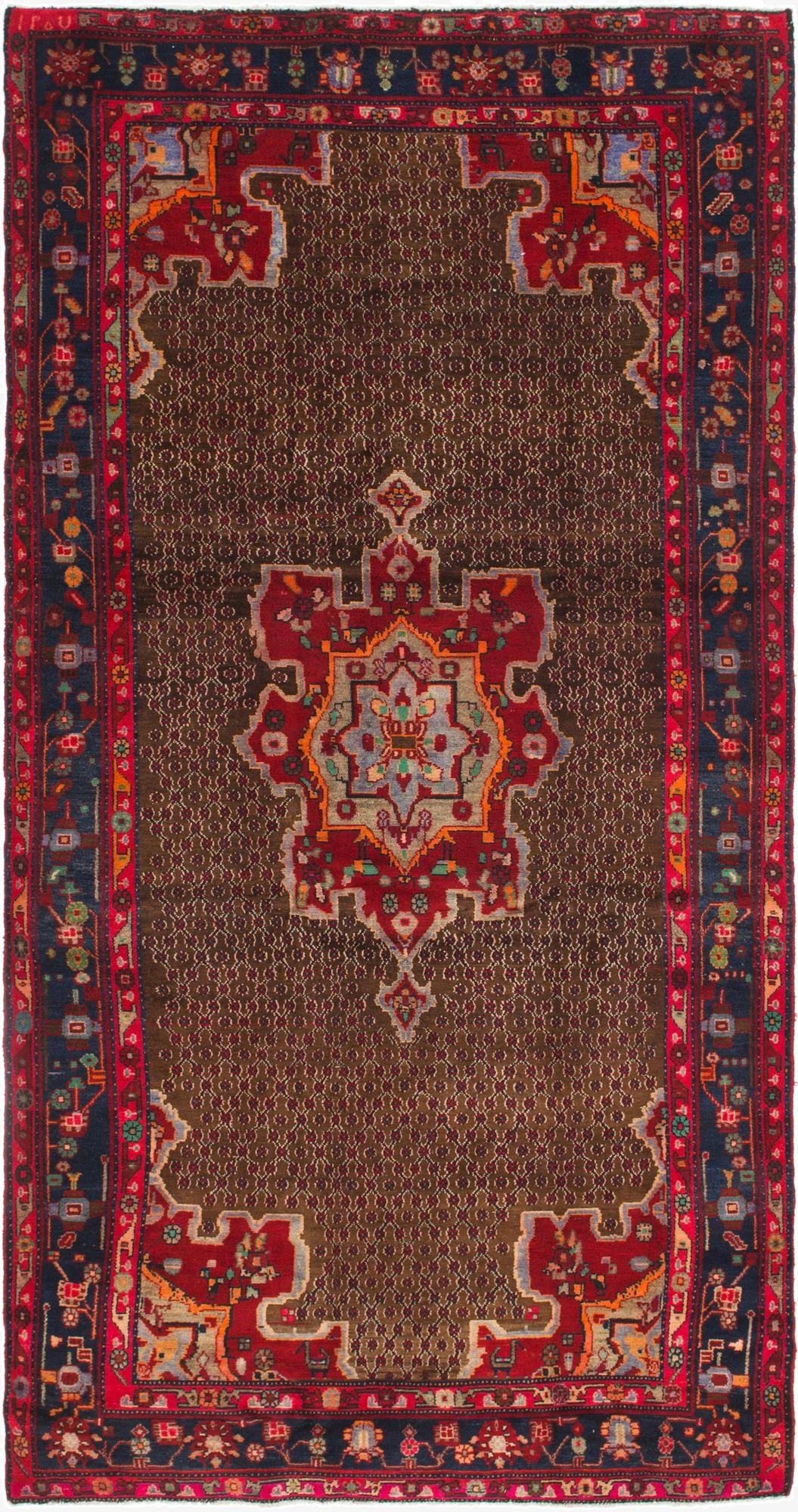 5' 4 x 10' 6  Hand Knotted Koliaei Persian Wool Runner Rug