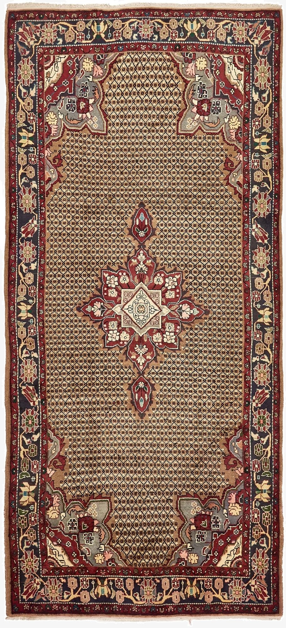 5' x 11'  Hand Knotted Koliaei Persian Wool Runner Rug