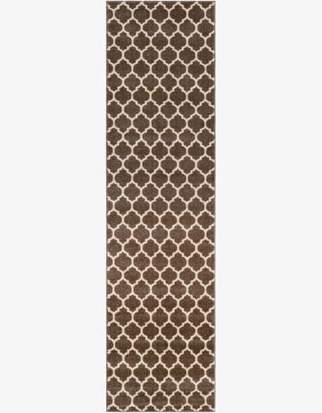 Brown Lattice Runner Rug