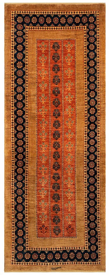 Detail image of 2' 8 x 6' 10 Luribaft Wool Runner Rug