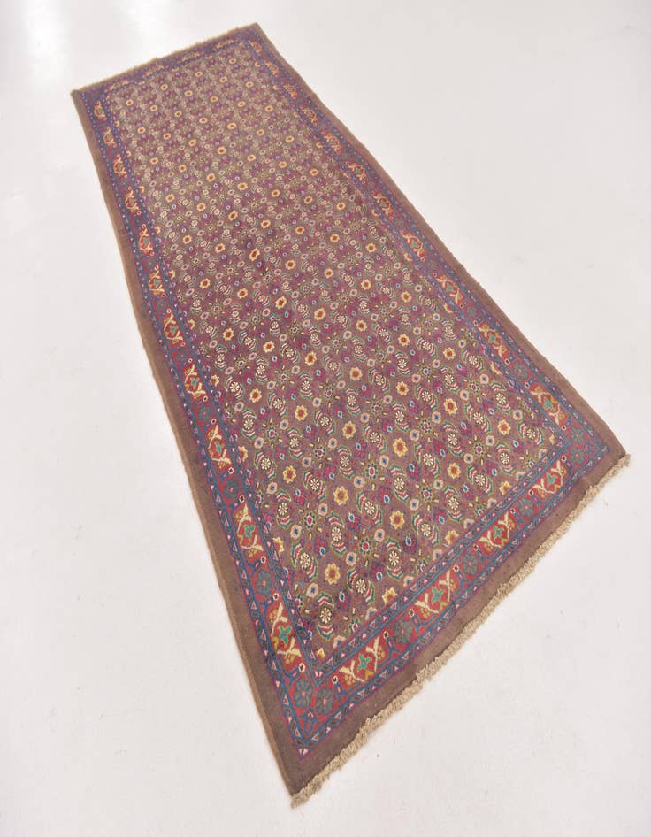 Detail image of 4' 4 x 10'  Hand Knotted Mahal Persian Wool Runner Rug