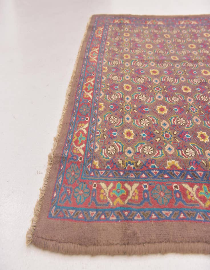 Detail image of 4' 4 x 10'  Hand Knotted Mahal Persian Wool Runner Rug
