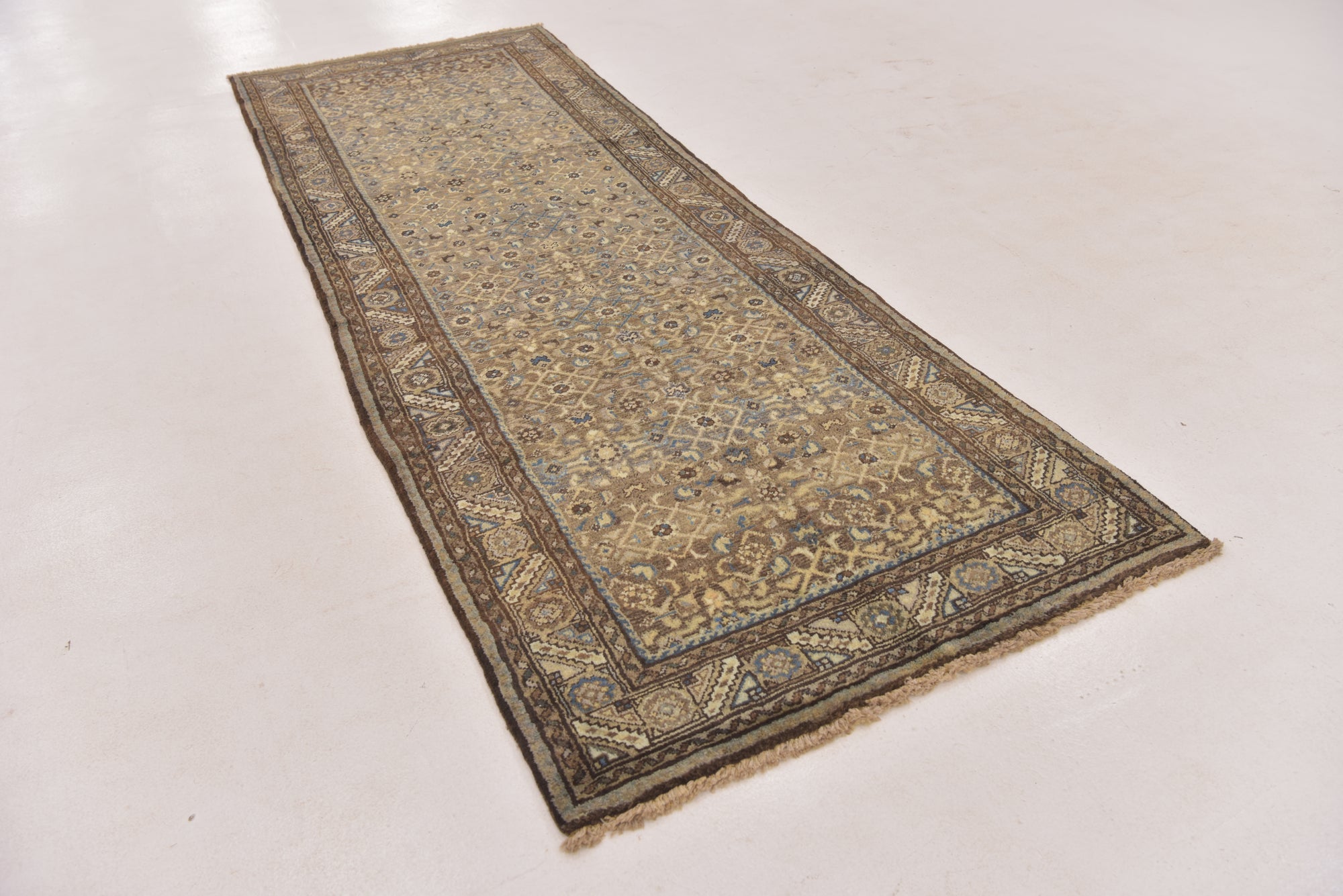 3' 6 x 10' 5 Hand Knotted Malayer Persian Wool Runner Rug