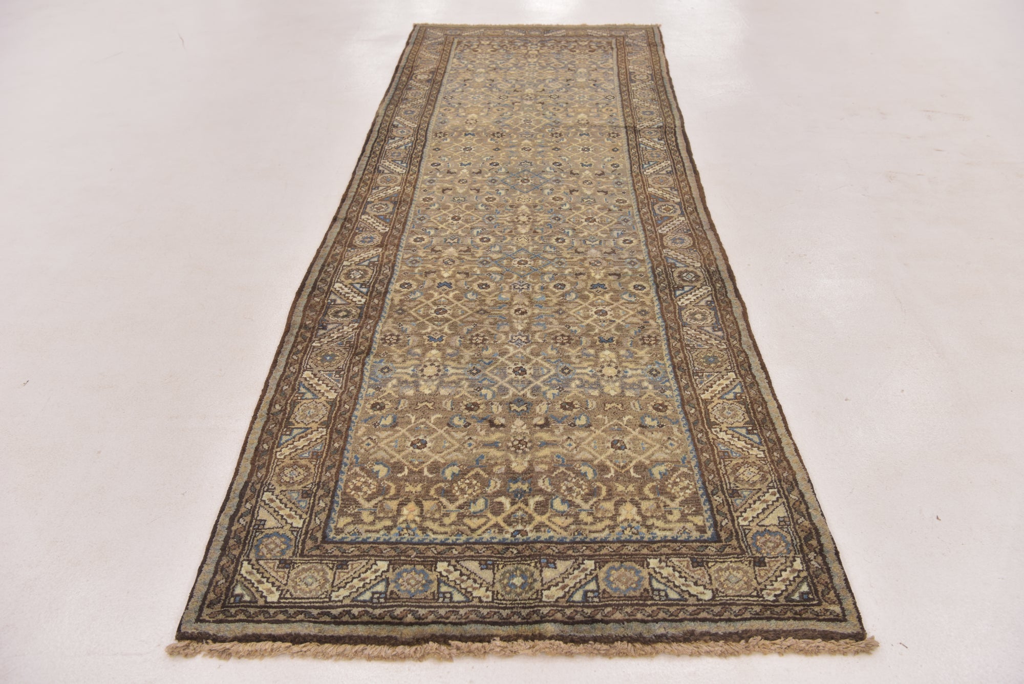 3' 6 x 10' 5 Hand Knotted Malayer Persian Wool Runner Rug