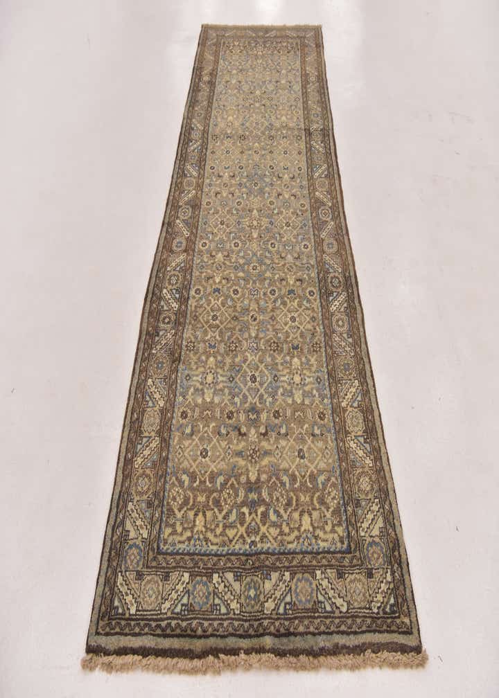 3' 6 x 10' 5 Hand Knotted Malayer Persian Wool Runner Rug