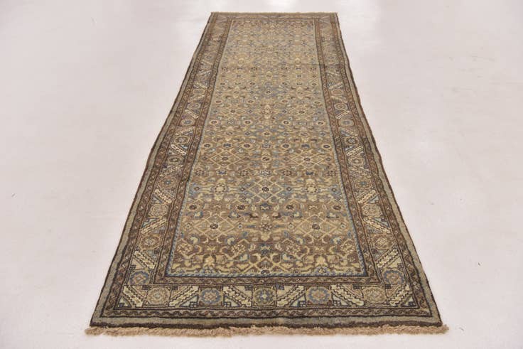 Detail image of 3' 6 x 10' 5 Hand Knotted Malayer Persian Wool Runner Rug