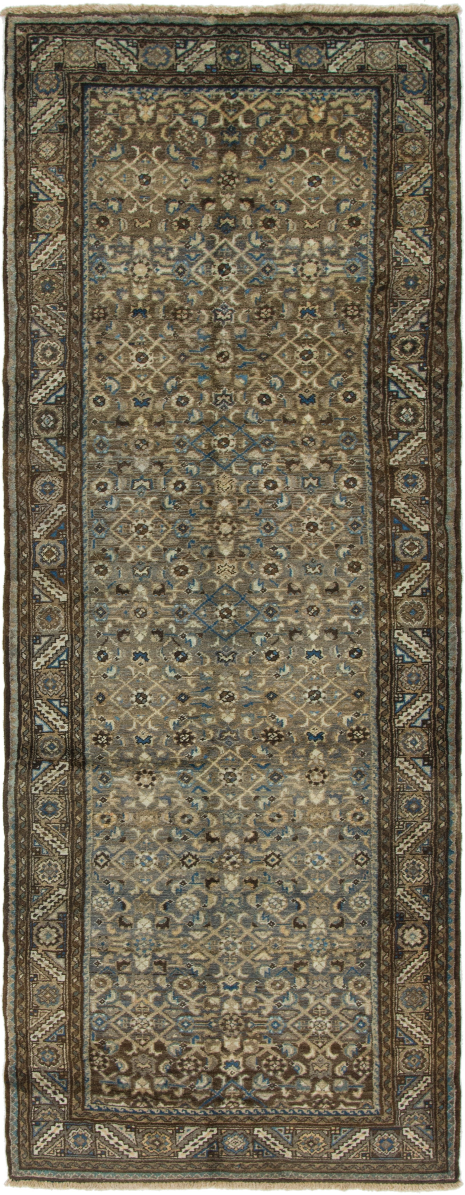 3' 6 x 10' 5 Hand Knotted Malayer Persian Wool Runner Rug
