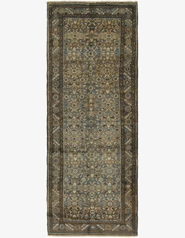 3' 6 x 10' 5 Hand Knotted Malayer Persian Wool Runner Rug