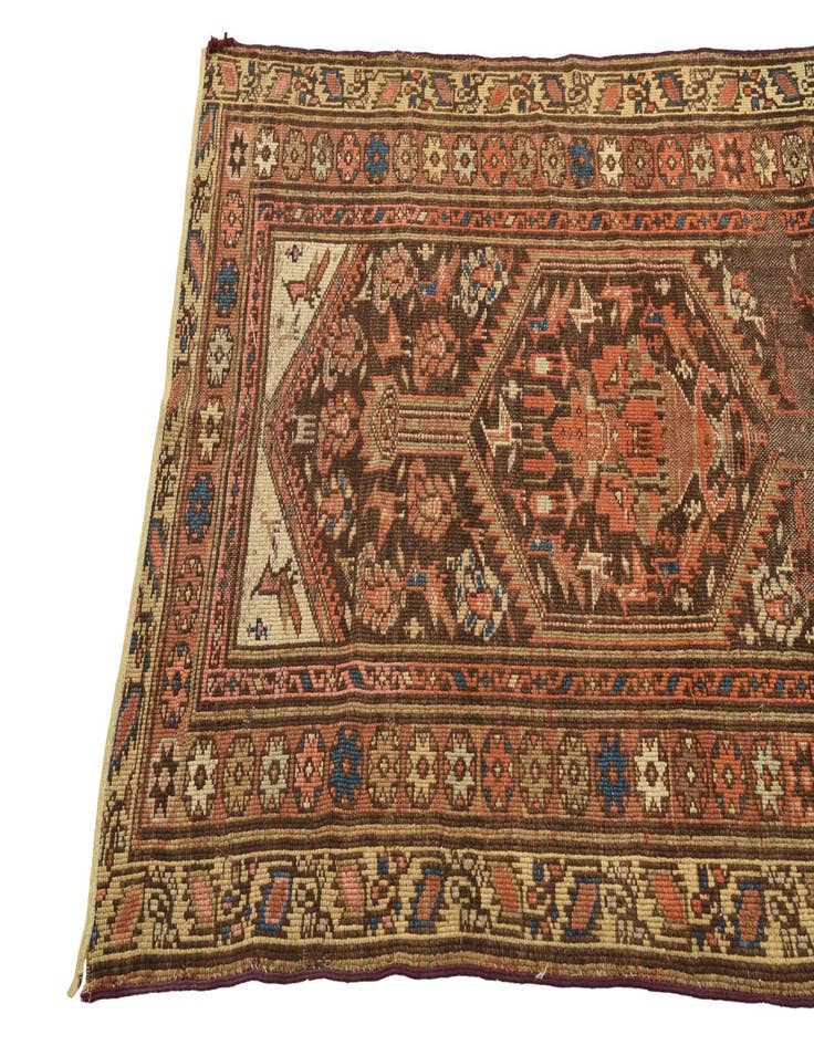 Detail image of 3' 3 x 7'  Hand Knotted Malayer Persian Wool Runner Rug