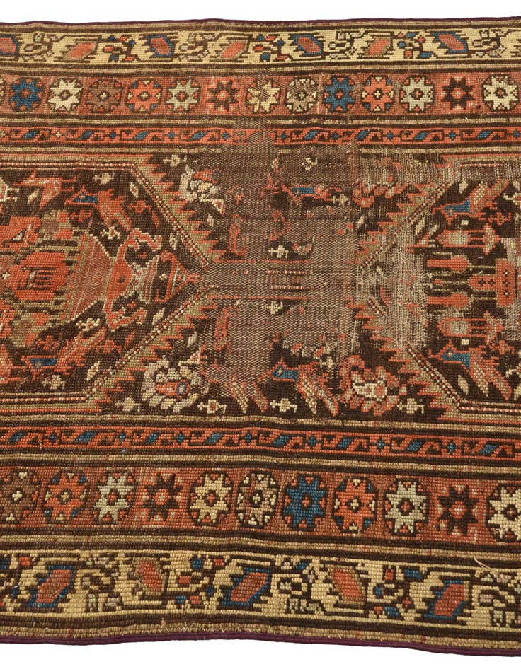 Detail image of 3' 3 x 7'  Hand Knotted Malayer Persian Wool Runner Rug