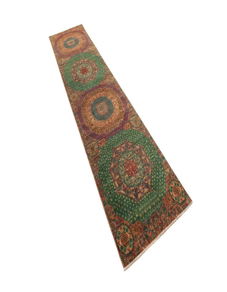 Detail image of 2' 6 x 10' 6 Mamluk Wool Runner Rug