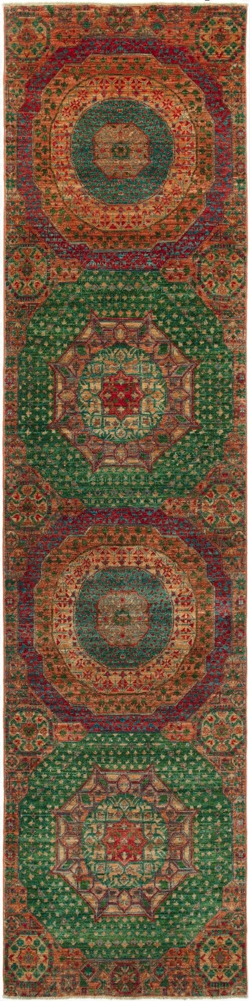 2' 6 x 10' 6 Mamluk Wool Runner Rug