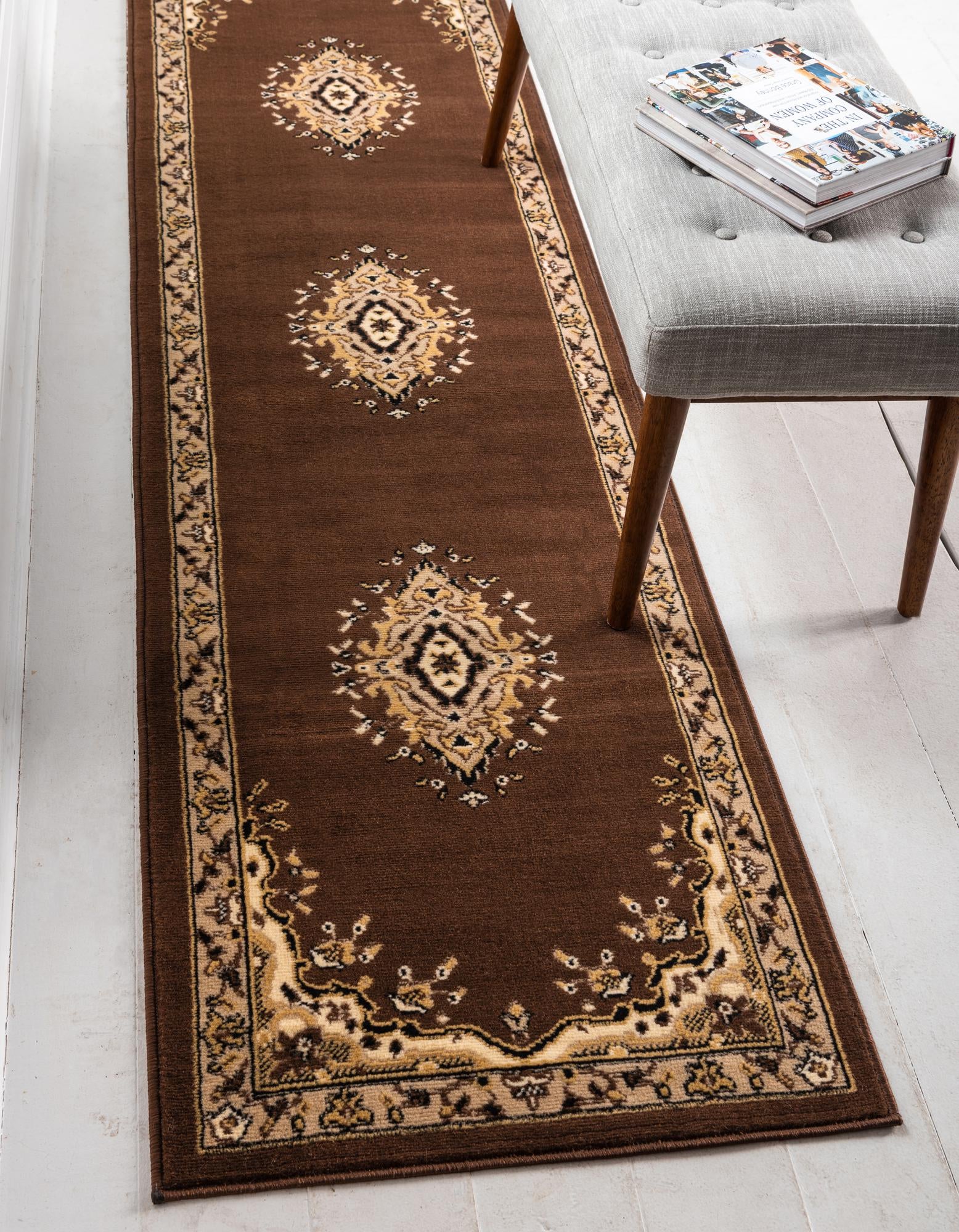 2' x 6' Mashad Design Runner Rug