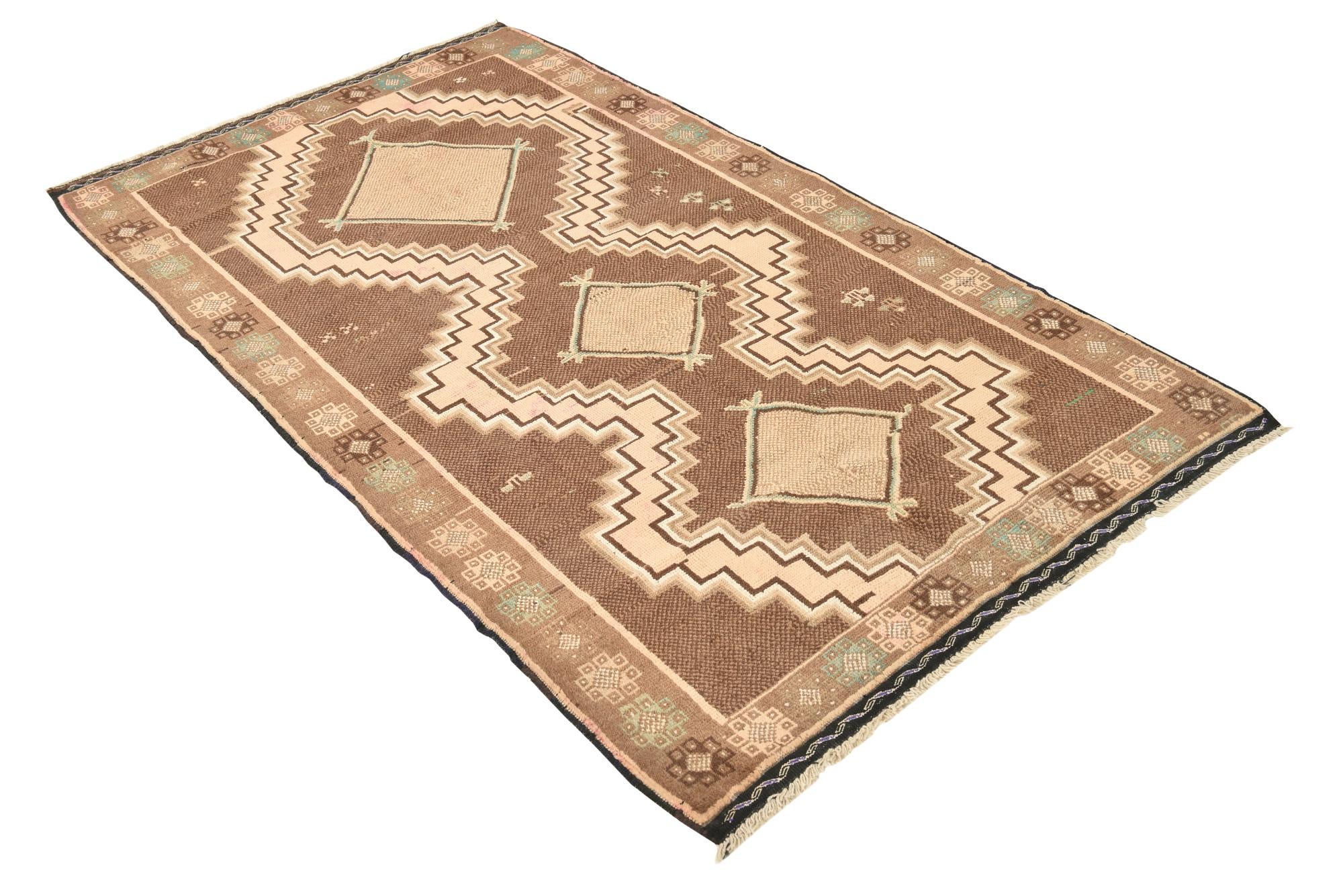 3' 5 x 6' 4 Hand Knotted Meshkin Persian Wool Runner Rug