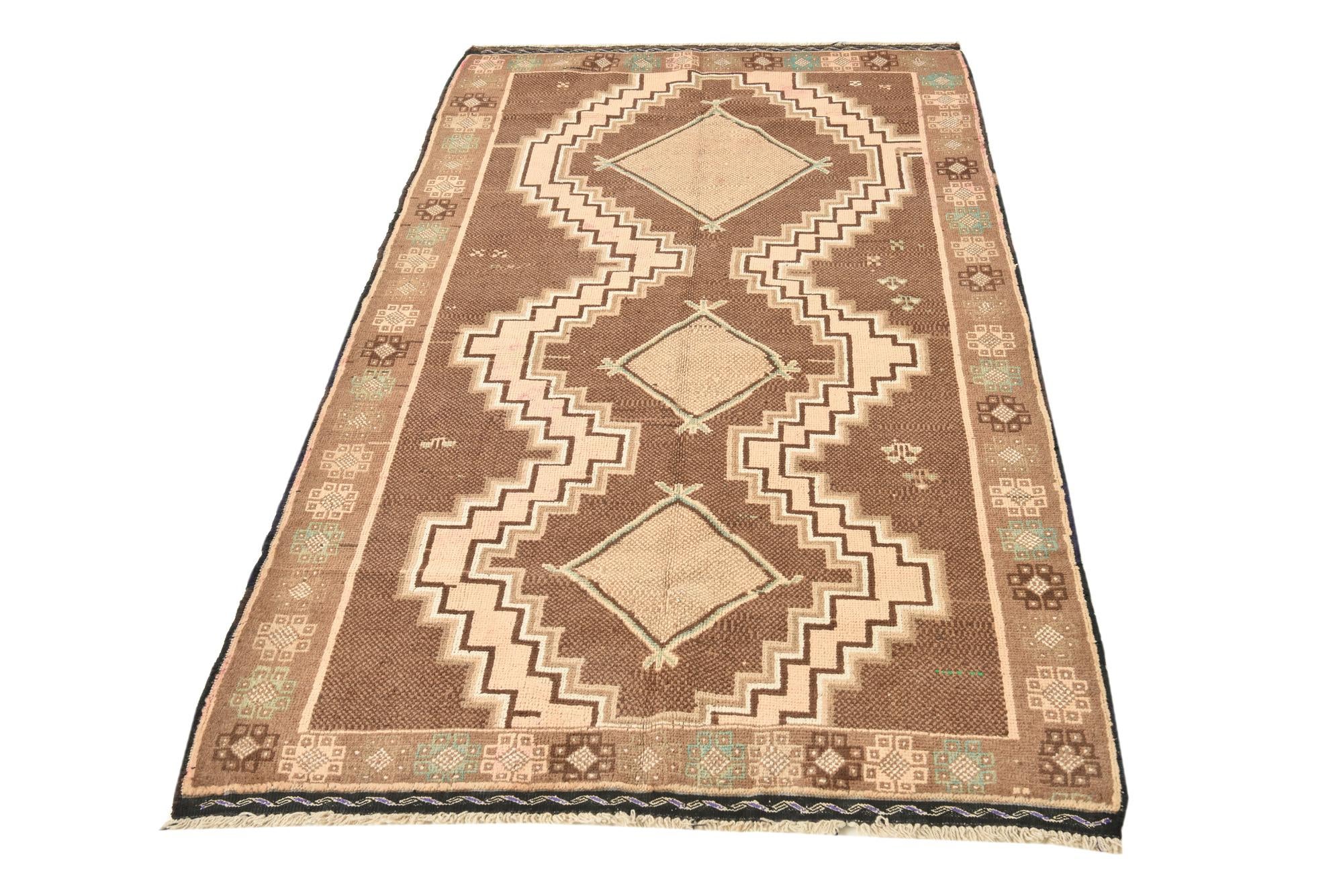 3' 5 x 6' 4 Hand Knotted Meshkin Persian Wool Runner Rug