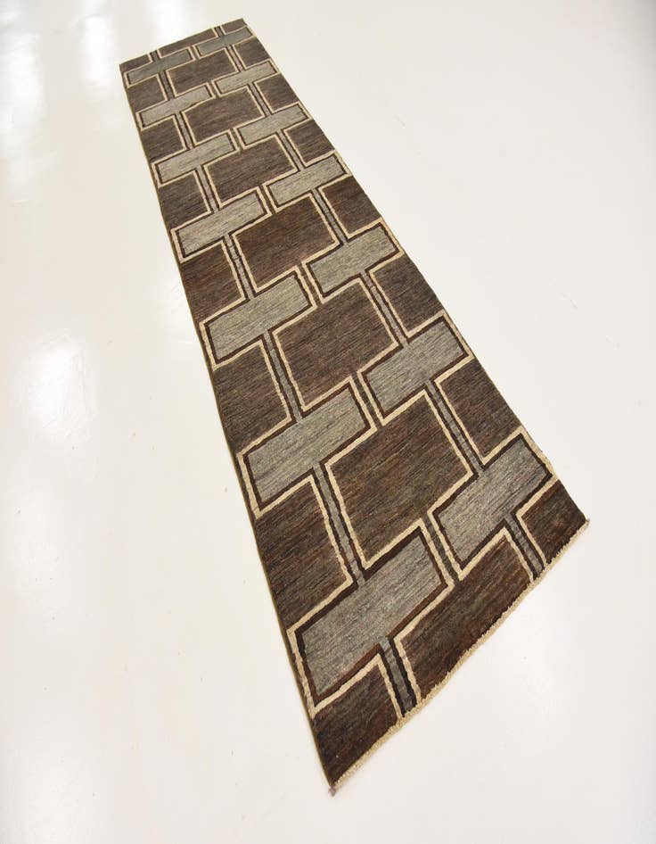 Detail image of 3' x 10' Hand Knotted Modern Ziegler Runner Rug