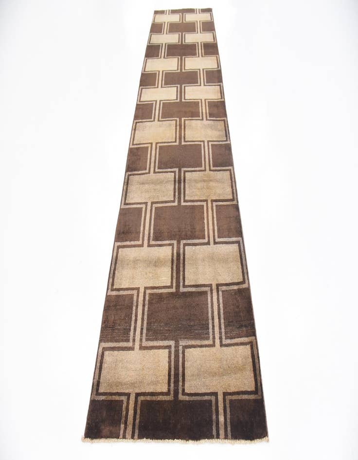 Detail image of 2' 8 x 10'  Hand Knotted Modern Ziegler Runner Rug