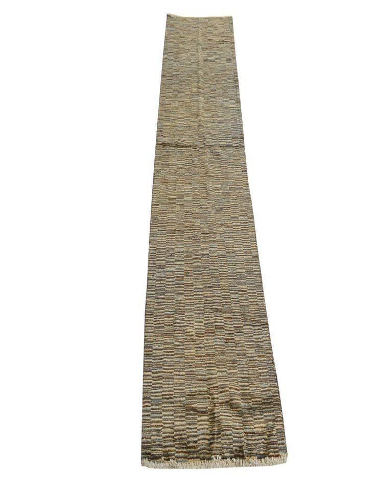 Detail image of 2' 1 x 8' 8  Hand Knotted Modern Ziegler Wool Runner Rug