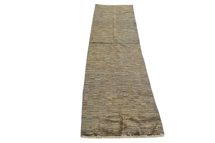 Detail image of 2' 1 x 8' 8 Hand Knotted Modern Ziegler Wool Runner Rug