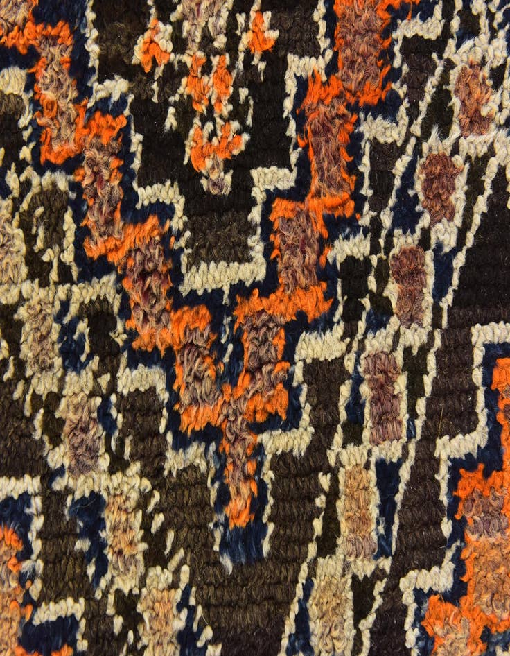 Detail image of 5' 9 x 11' 4  Hand Knotted Moroccan Wool Runner Rug