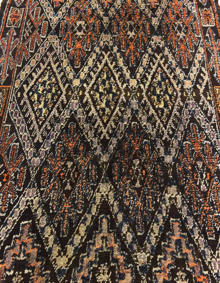 Detail image of 5' 9 x 11' 4  Hand Knotted Moroccan Wool Runner Rug
