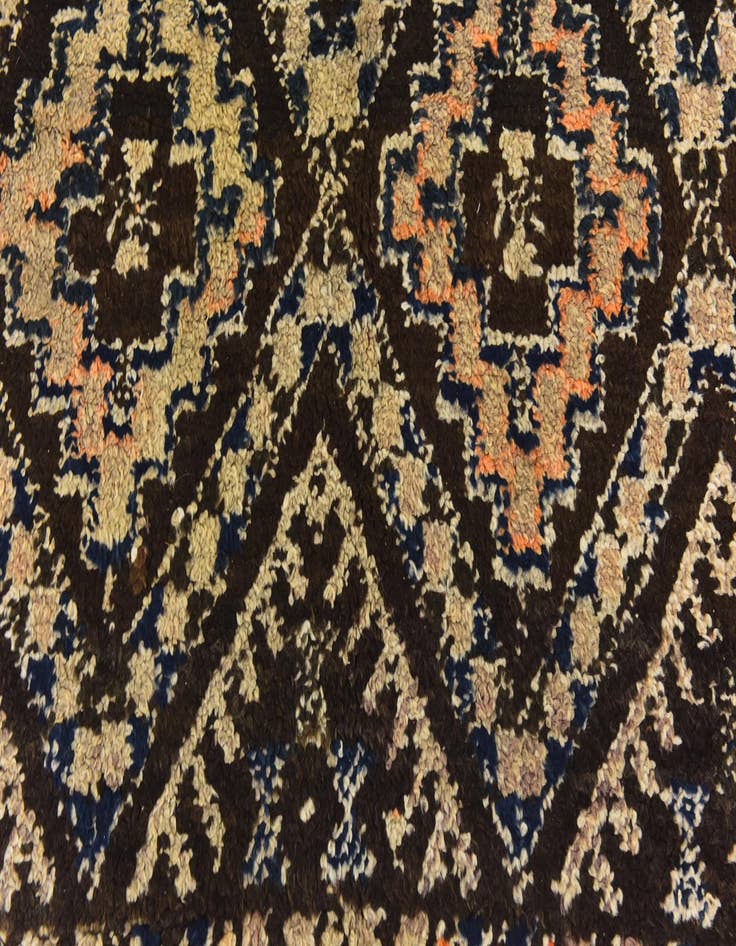 Detail image of 5' 9 x 11' 4  Hand Knotted Moroccan Wool Runner Rug