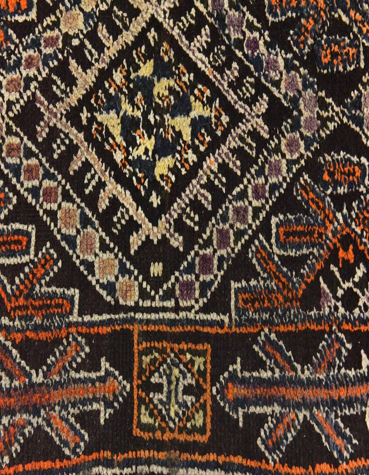 Detail image of 5' 9 x 11' 4  Hand Knotted Moroccan Wool Runner Rug
