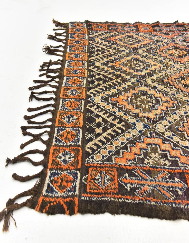 Detail image of 5' 9 x 11' 4  Hand Knotted Moroccan Wool Runner Rug