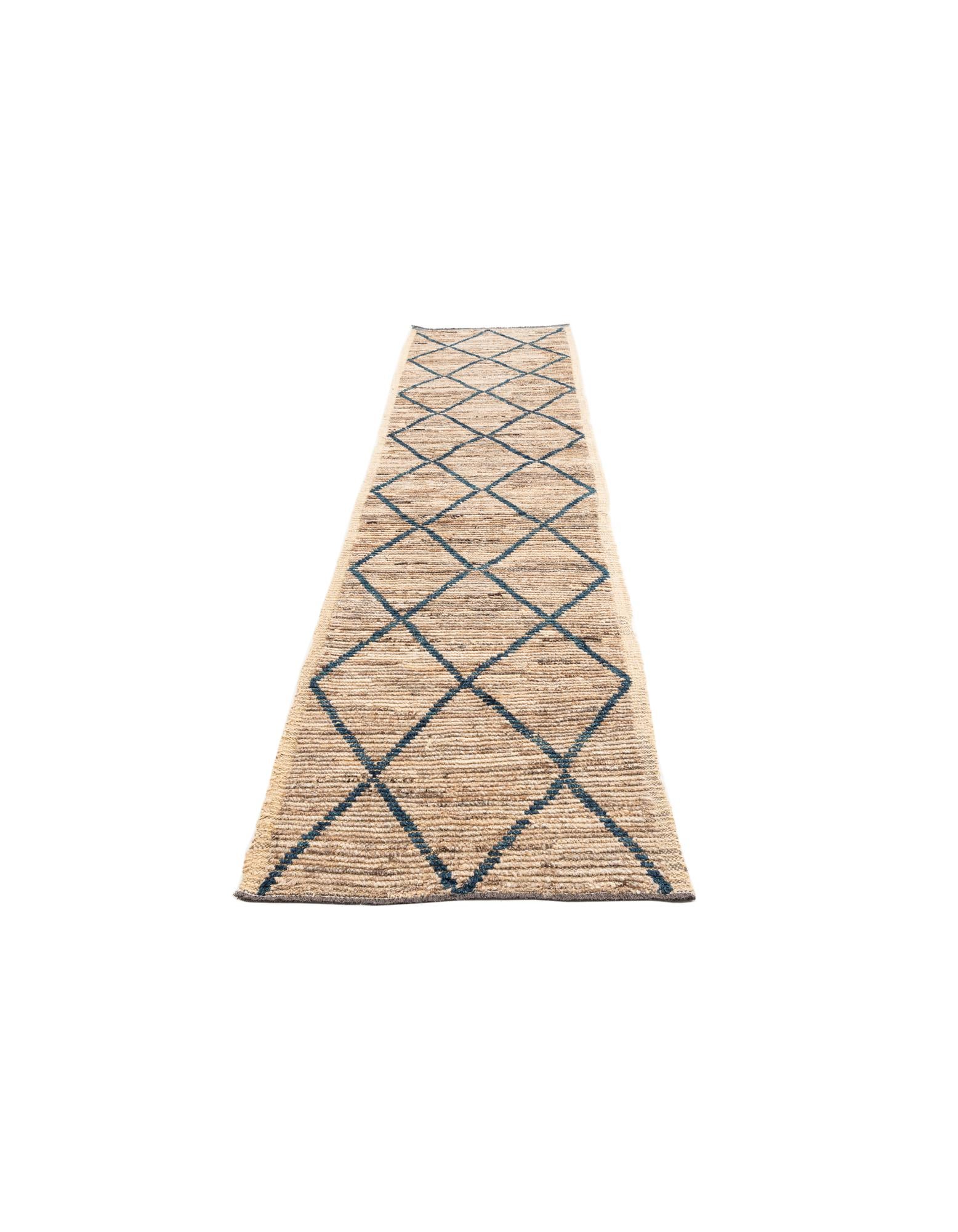 3' x 10' 9 Hand Knotted Moroccan Wool Runner Rug