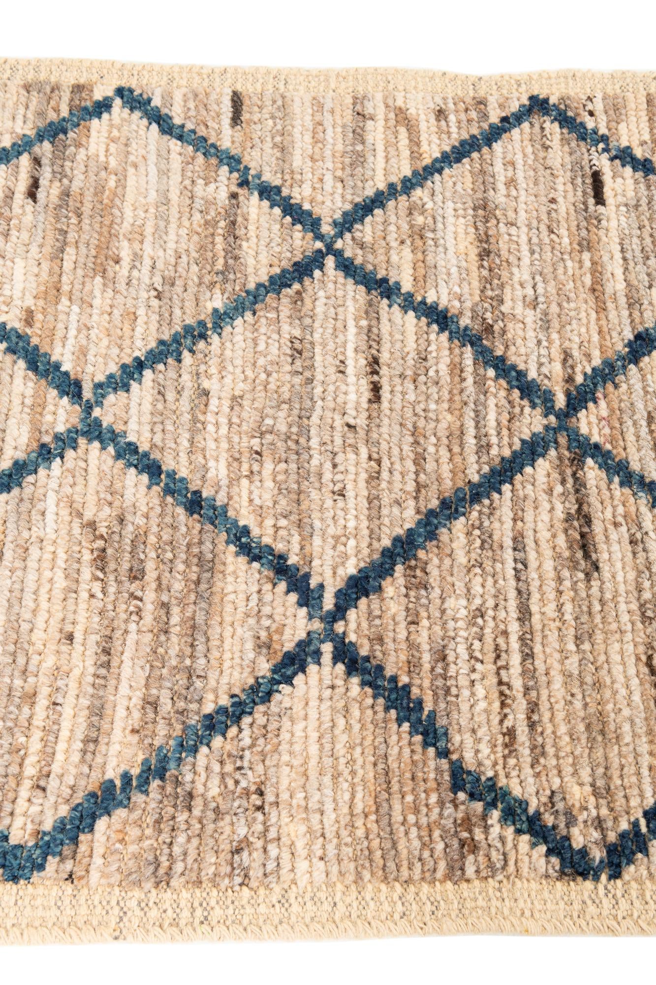 3' x 10' 9 Hand Knotted Moroccan Wool Runner Rug