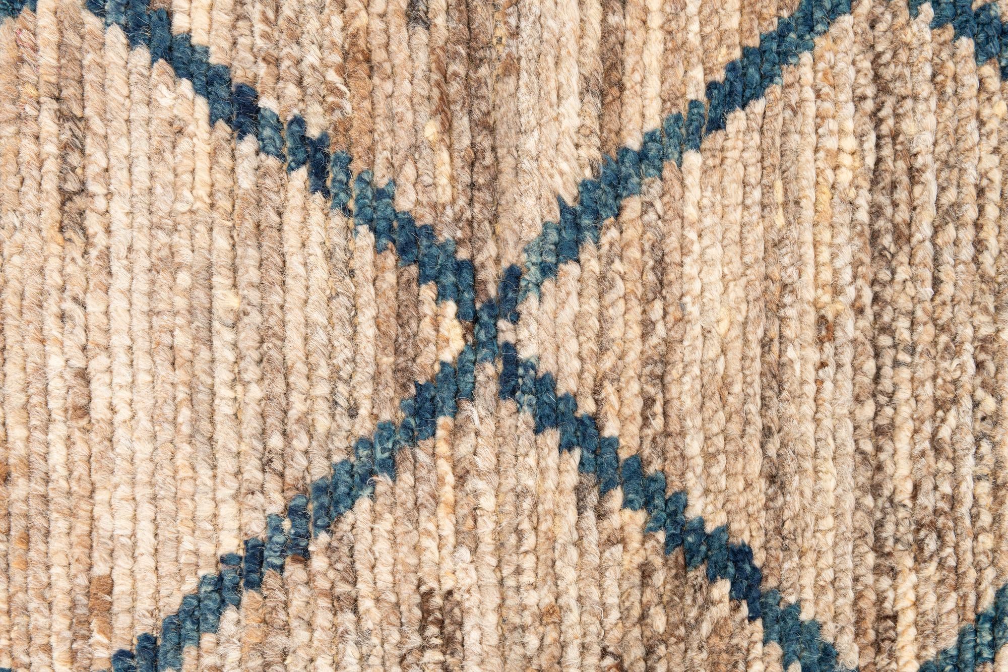 3' x 10' 9 Hand Knotted Moroccan Wool Runner Rug